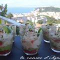 Verrine guacamole au crabe et au pamplemousse,[...]