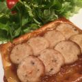 Tarte fine au boudin blanc et comportée[...]