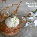 Pomme au four façon Tatin, à la crème de cajou