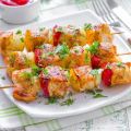 Brochettes de poulet aux poivrons