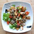 Salade de pommes de terre roties au poulet