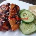 Poulet grillé au miel et au gingembre