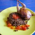 Cailles rôties aux lentilles, Recette Ptitchef
