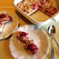 Carrés au fromage et aux fraises fraîches +