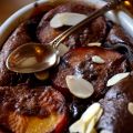Clafoutis Pêches Prunes au Chocolat