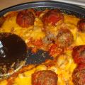 Pizza aux boulettes
