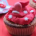 cupcake à la framboise pour Noël