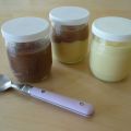 Crèmes à la vanille et au chocolat