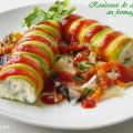 Rouleaux de courgette au fromage
