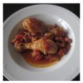 Poulet en cocotte au vin blanc et au chorizo