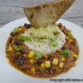 Chili con carne et son guacamole, chips épicées[...]