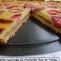 Tarte flan à la compote de rhubarbe et aux[...]