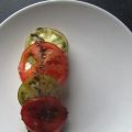 Pavé de saumon aux tomates.