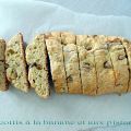 Biscottis à la banane et aux pistaches