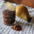 Verrines crues poire-chocolat