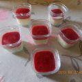 Panacotta au mascarpone et coulis de framboises