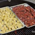Travers de porc et pommes de terre au BBQ
