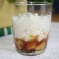 Riz au lait,poêlée de pommes caramélisées