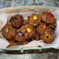 des gâteaux compote, céréales M & M's