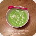 Velouté de garden peas au lait de coco
