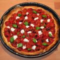 TATIN DE TOMATES CERISES, MOZZARELLA ET BASILIC