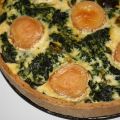 Tarte épinards-mâche-chèvre