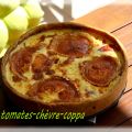 Tarte tomates-chèvre-coppa