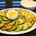 courgettes grillées et sauce yaourt