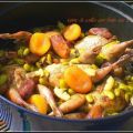 Cailles fermières en tajine de fruits séchés,[...]