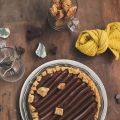 Tarte au chocolat  et streusel noisette