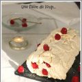 Roulé meringue, chantilly et framboises