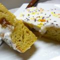 Petits gâteaux à la banane glacés au coeur à l