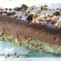 Gâteau pistache, chocolat caramel - sans gluten