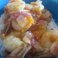 Crevettes au bouillon de tomates et de fenouil