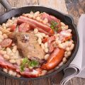Cassoulet au mouton, confit d'oie  et saucisses