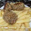 Boulettes au pesto basilic sur un lit de Pipe[...]