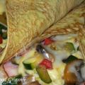 Crêpes aux oeufs, Cheddar, jambon et petits[...]