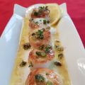 Pétoncles avec beurre à la fleur d'ail