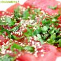 carpaccio de thon rouge