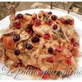 Poulet aux canneberges, thym et érable