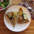 Pizza de canard confit aux légumes grillés +
