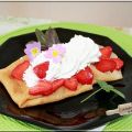 Crêpes aux fraises et chantilly vanillée