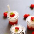 Mousse aux fraises, mascarpone et yaourt grec