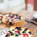 Tarte au fromage cottage et petits fruits,[...]