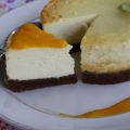 Cheesecake citron vert & coulis de mangue
