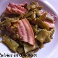 Coco plat et tranches de lard
