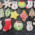 Biscuits sablés au beurre décorés pour Noël