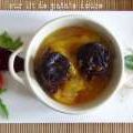 Mini- cocottes de boudin noir et melon miellé,[...]