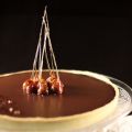Tarte au chocolat {et son décor au caramel}