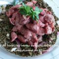 Salade de lentilles aux gésiers de volaille
